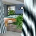 thumbnail image 2 of Jordan Manufacturing 54" x 96" Navy Stripe Grommet Semi-sheer Outdoor Curtain Panel, 2 of 8