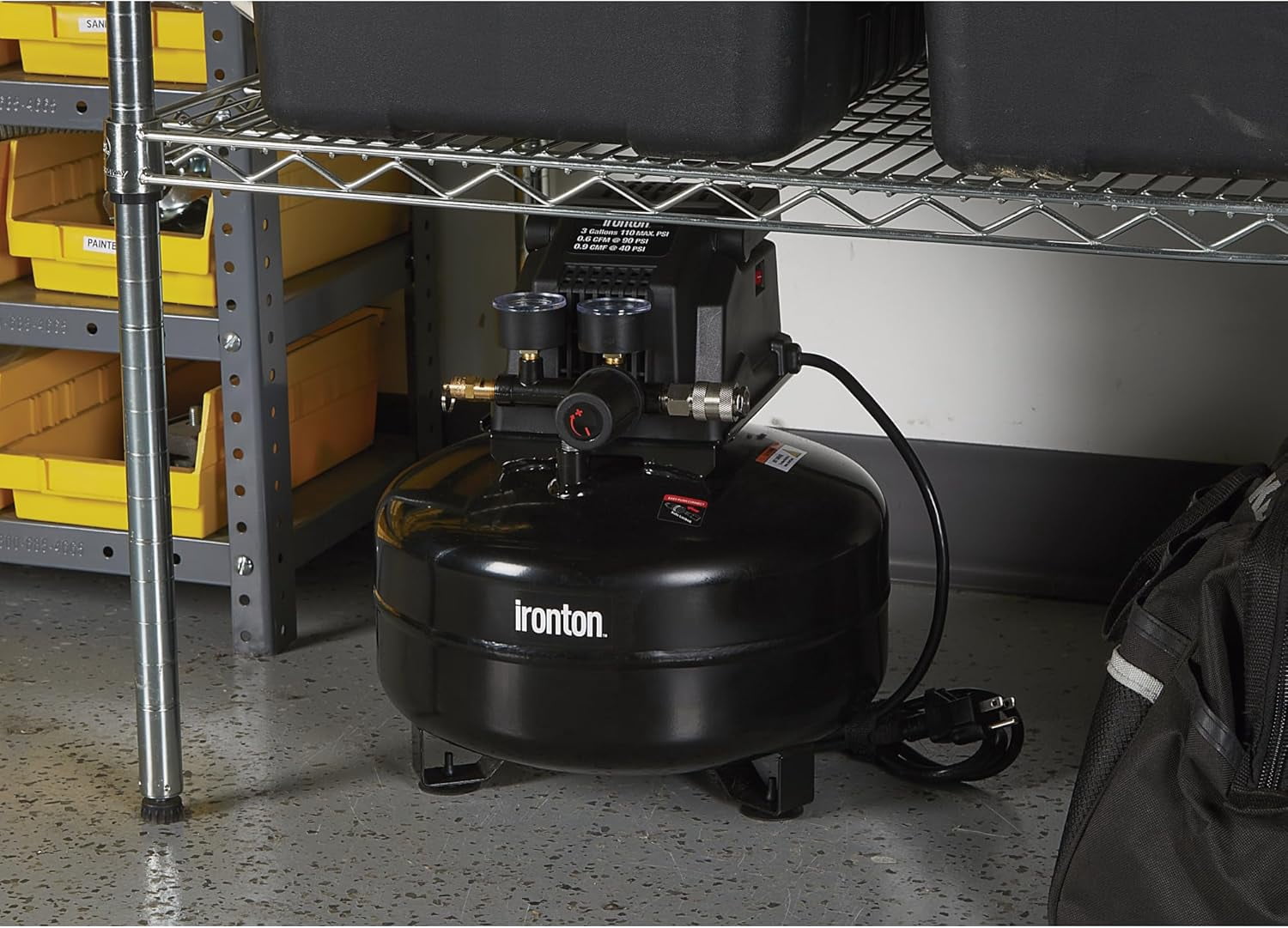TimHome-US Oil-Free Pancake Air Compressor, 0.3 HP, 3 Gallons, 110 PSI