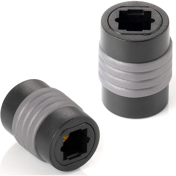 2Packs Fiber Optic Cable Extender Female to Female Optical Toslink Digital Audio Extension Cable Coupler Connector Adapter
