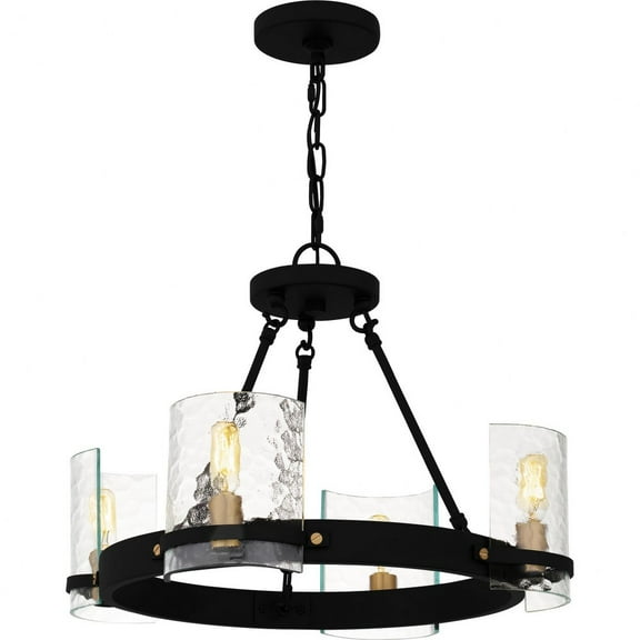 GLC5020MBK Quoizel Lighting Gloucester - 4 Light Chandelier-14.25 Inch Tall and 20 Inch Wide