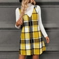 thumbnail image 5 of Busydd Women Dresses Fashion Sleeveless Plaid Dresses for Women Casual V Neck Zip Up Fall Dresses with Pockets 2XL, 5 of 9