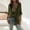 Army Green, variant on Morttic Women's Stylish Loose-Fit Long Sleeve Shirt – Stand Collar with Button Detail Roll-Up Cuff Solid Color Elegant Top White,S