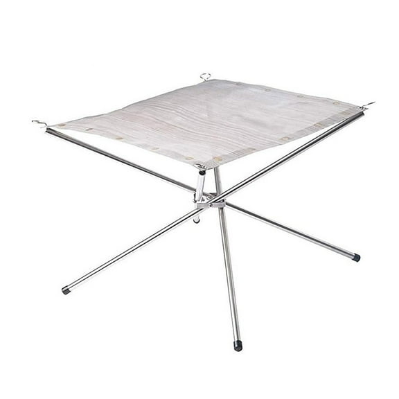 Portable Folding Steel Wire Mesh Bonfire Rack For Outdoor Picnics And Barbecues