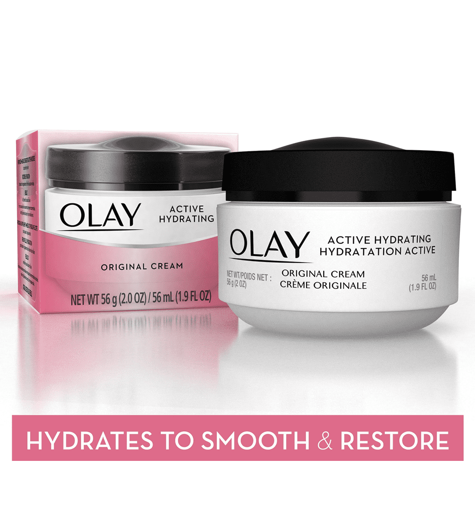 Olay Active Hydrating Face Cream for Women, Original, 1.9 fl oz