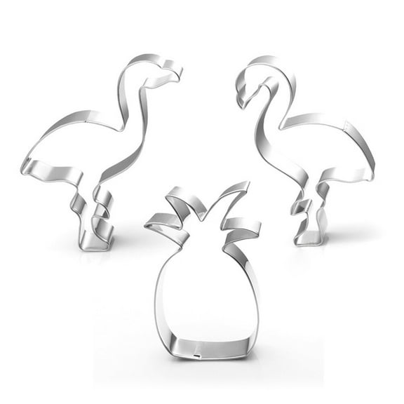 NICEXMAS Cookie Mould Baking Mold Silver Flamingo Shape 1Pcs Portable Tool