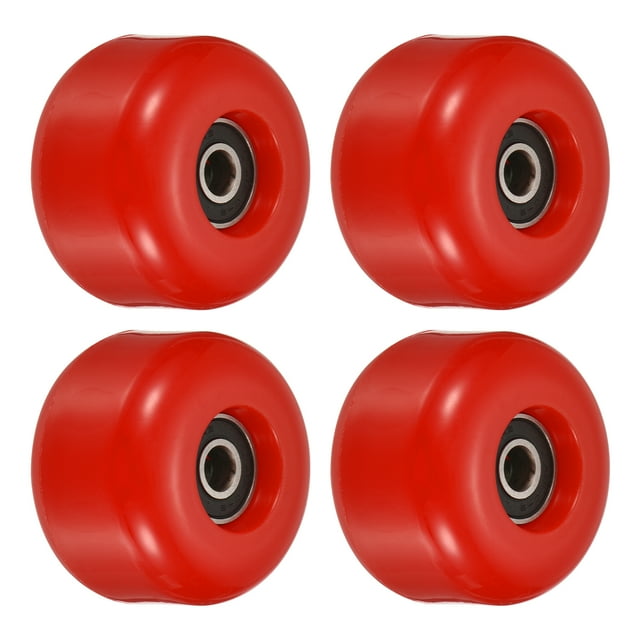 Unique Bargains Roue de Planche à Roulettes 54mm avec Roulements ABEC-9 Roues de Rue pour Skateboards Roue de Croisière 85A, Rouge Lot de 4