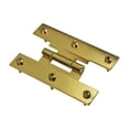 thumbnail image 6 of Renovators Supply Manufacturing 3 in Brass H Cabinet Hinge 1/4 in Offset with Hardware Rust Resistant Brass Flush Mount Hinge for Kitchen Cabinets Pack of 6, 6 of 6