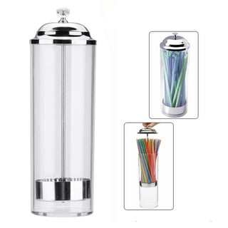 Mornenjoy Stainless Steel Straw Dispenser, Countertop Straw Holder  Organizer Disposable Beverages Drinking Straw Dispensers Container Cafe Bar  Party