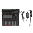 thumbnail image 2 of 6 Channel Stereo Mixer, 6 Channel Sound Mixer Iron Shell Plug and Play USB  for Studio for Podcasting US Plug, 2 of 7