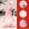 thumbnail image 4 of (Paquete 3) 3 piezas Día San Valentín Hombre del Muñeca sin rostro con barba blanca navideña Gorro punto Hombre del Adorno muñeca sentada (Rosa) Disparidad peso entre 250-290 g, 4 of 8