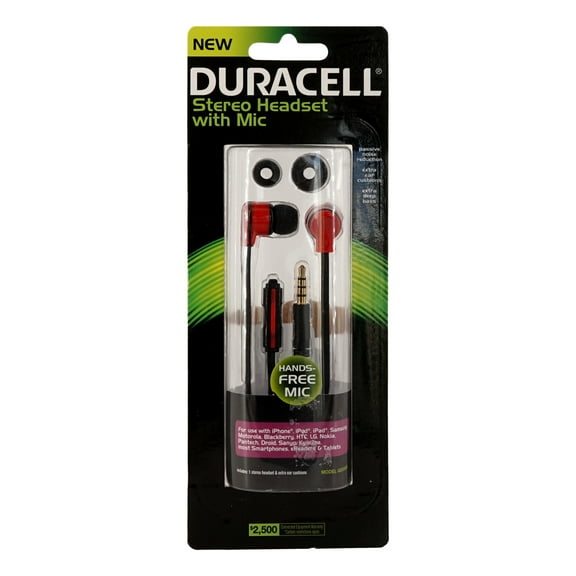 Stereo Headset With Mic (Red / Black) In-Ear Headset Hands Free