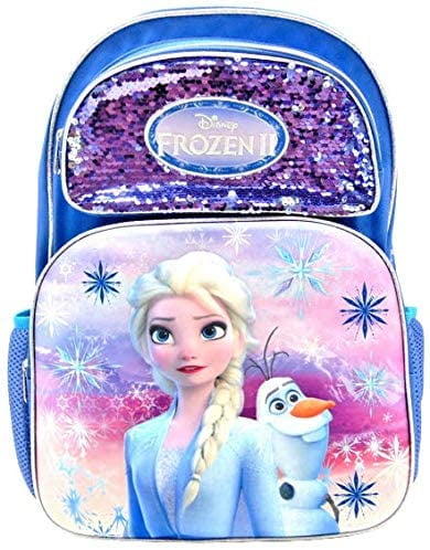 PURPLE COLORFUL SNOW GIRL SCHOOL BOOK BAG OLAF 16" NWT DISNEY'S FROZEN BACKPACK 