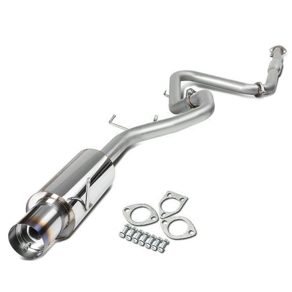 DNA Motoring CBE-GALANT99-L4-BT 4" BURNT TIP MUFFLER CATBACK / CAT BACK EXHAUST For 1999 to 2003 MITSUBISHI GALANT 2.4L 4CYL l4 4G64