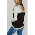 thumbnail image 6 of Women's Long Sleeve shirt Crew Neck Tunic top Casual Color Block shirts, 6 of 6