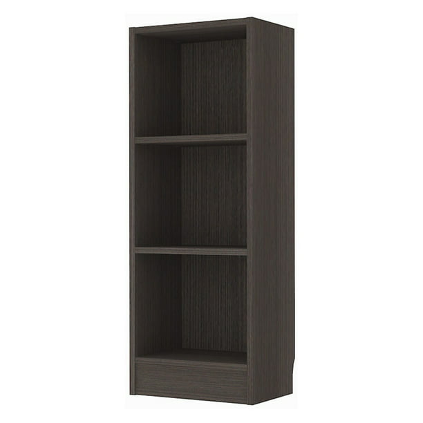 Element Short Narrow 3 Shelf Bookcase, Short Narrow Bookcase With Doors
