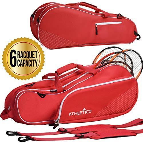 3 racquet tennis bag with backpack straps