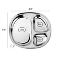 thumbnail image 6 of Stainless Steel Plate  Pediatrician Designed Divided & Plates Non Unbreakable Dishwasher Safe Polished, 6 of 9