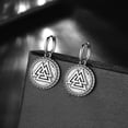 thumbnail image 4 of Jewmon Viking Valknut Earrings for Men Women Stainless Steel Goth Punk Hoop Earrings Amulet Jewelry, 4 of 7