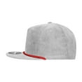 thumbnail image 3 of Decky 6043 5 Panel High Profile Relaxed Corduroy Rope Hat-White/Red, 3 of 4