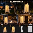 thumbnail image 4 of Halloween Swinging Ghost Outdoor Decoration, 8 FT Large Hanging Halloween Ghost Decoration with Detachable Witch Hat, LED Lights, Remote Control & Manual, Easy Assembly Yard Garden Patio Porch, 4 of 8