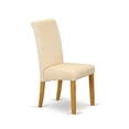 thumbnail image 3 of Pemberly Row 42"H Traditional Wood/Fabric Dining Chair in Oak/Beige (Set of 2), 3 of 6