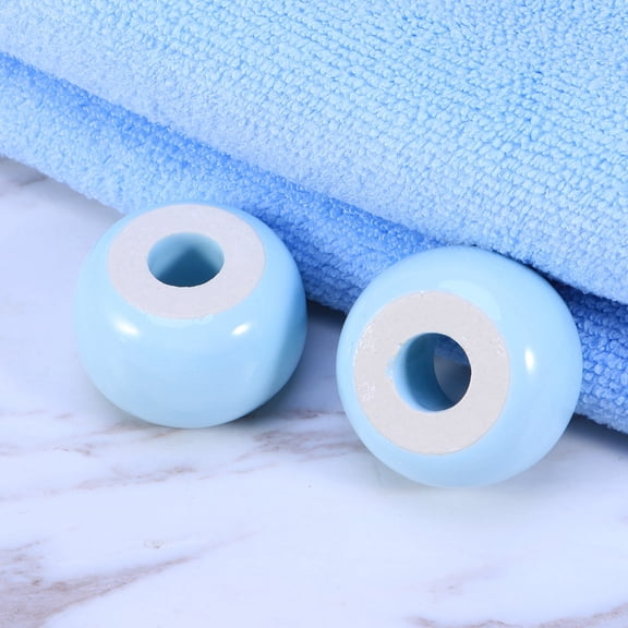 GOOHOCHY Sky-Blue Ceramic Toothbrush Stand Minimalist Space-Saving 3Pcs