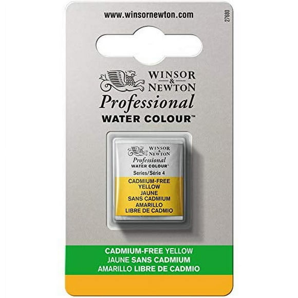 Winsor & Newton Professional Water Colour Paint, Half Pan, Cadmium-Free Yellow