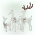 thumbnail image 5 of Alpine Corporation 3-Piece Light up Mesh Reindeer Family Holiday Statue Set Decoration, White, 5 of 12