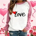 thumbnail image 3 of Aofany Valentine's Day Sweatshirt Women Plus Size Pullover Heart Graphic Shirts Casual Long Sleeve Tops, 3 of 4