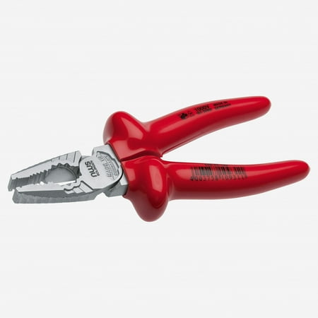 

NWS 109-43-205 8 High Leverage Combination Pliers CombiMax 1000V - Matte Chromium - Plastic Grip