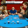 thumbnail image 4 of AVAWING 29.5" Poker Table, Oval Casino Leisure Gaming Table for 10 Player w/Leg, Blue, 4 of 7