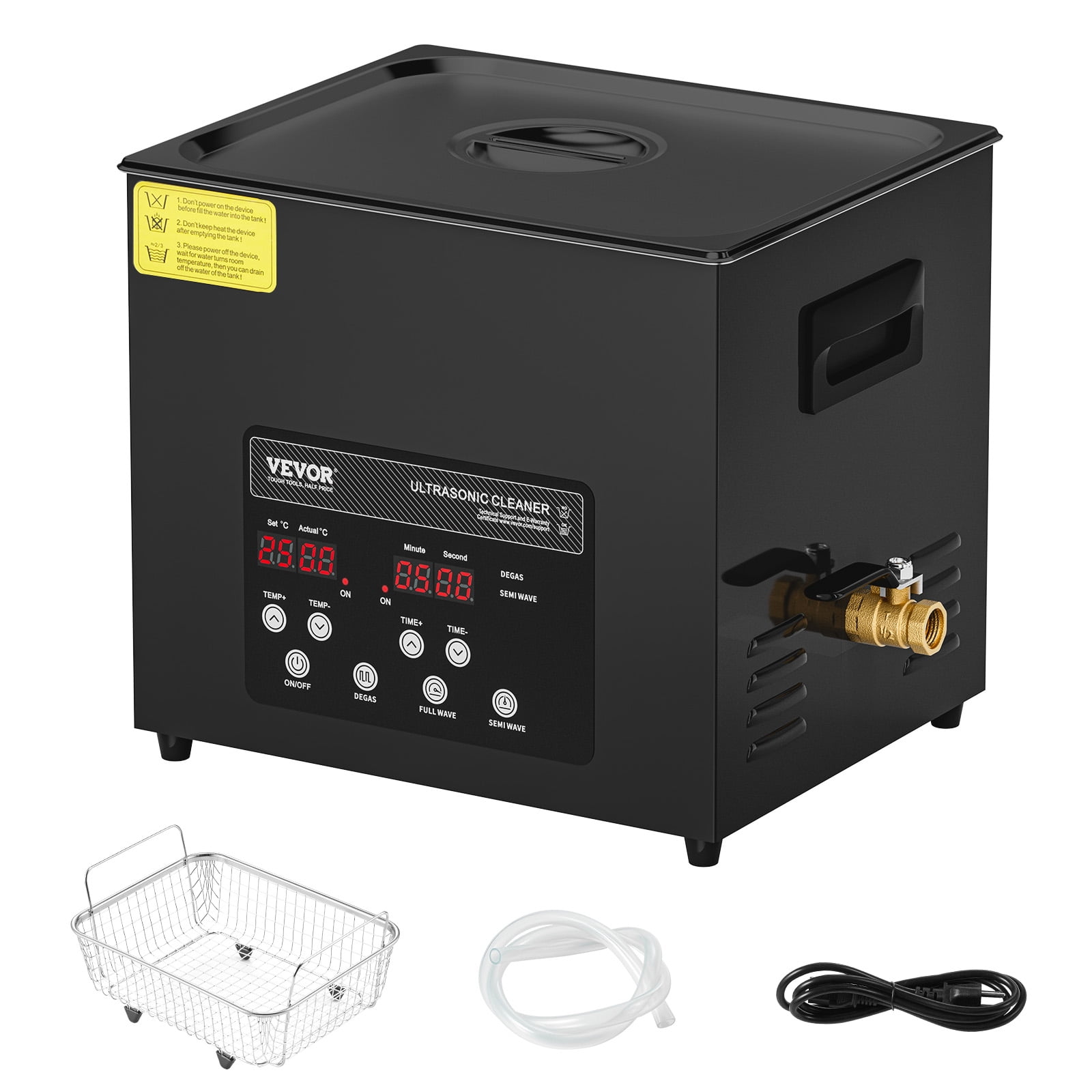 KFFKFF 15L Sonic Cleaning Device, 360W Digital Sonic Washing