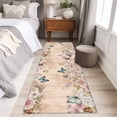 thumbnail image 4 of Vintage Spring Floral 2'x6' Runner Rugs for Hallway Kitchen Bedside Non Slip, Elegant Flowers Butterflies Farmhouse Entryway Rug Runners with Rubber Backing, Long Carpet Runner for Laundry Room, 4 of 8
