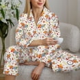 thumbnail image 6 of Sigee Vintage Autumn Pumpkins for Women’s Pajama Sets Long-Sleeved Pjs Sets for Women 2 piece Sleepwear-Large, 6 of 7