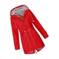 thumbnail image 1 of Wweixi Chandail à Capuchon Veste Douce pour Femme Imperméable Manteau de Pluie Extérieur Rouge 5TG, 1 of 4
