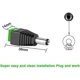thumbnail image 2 of 30 Pieces 12V/24V DC Male Plug Connectors, 5.5 x 2.1 mm DC Power Adapter Screw Terminal Connector, for CCTV Camera LED Strip (Green), 2 of 4