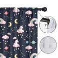 thumbnail image 4 of Unicorn and Planet Blue Pattern Insulated Teens Curtains Set Of 2, Bedroom Essentials, Toddler Room Decor 52"x84", 4 of 5