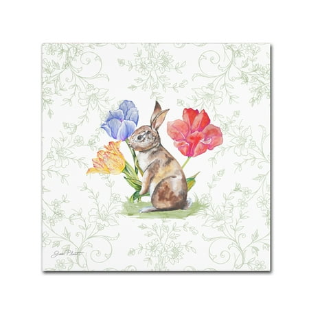3 Arm Tulip - Trademark Fine Art 'Bunnies In The Tulips 3' Canvas Art by Jean Plout