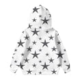 thumbnail image 4 of Byoo Tween Girls' Star Allover Print Hoodie Oversize Long Sleeve Pullover Hooded Sweatshirt Kids Streetwear Tops,White, 4 of 5
