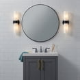 thumbnail image 2 of Better Homes & Gardens Contemporary 2-Light Vanity Light, Matte Black, White Glass, Filament Bulbs, 2 of 9