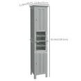 thumbnail image 3 of kleankin Tall Bathroom Storage Cabinet with Shelves, Grey, 3 of 10
