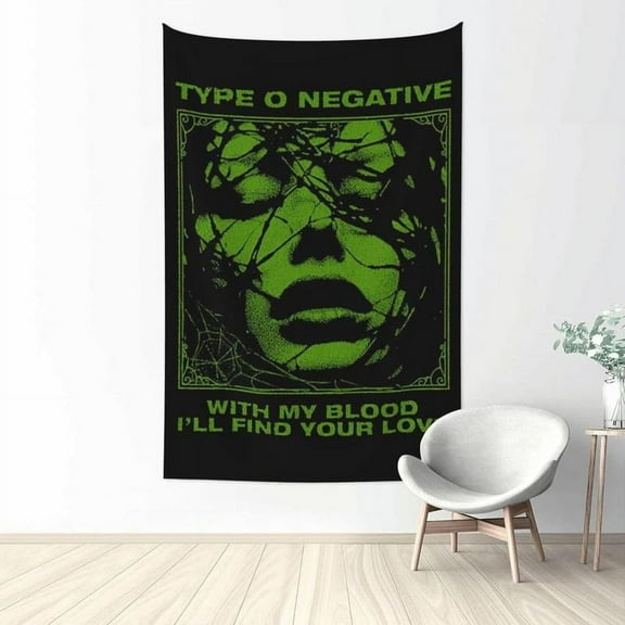 Room Tapestry Type And O Music Negative Flannel Art Tapestry Picnic Cloth Cloth Poster Picnic Mat Home Decor Wall Hanging Modern Art Wall Art Fabric Decor