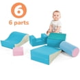 thumbnail image 5 of 6-in-1 Climb Crawl Activity Playset Blocks Soft Foam Zone Climbing Crawling Building Blocks Toys Indoor Active Play Structure Gym Equipment For Infant Toddler, 5 of 9