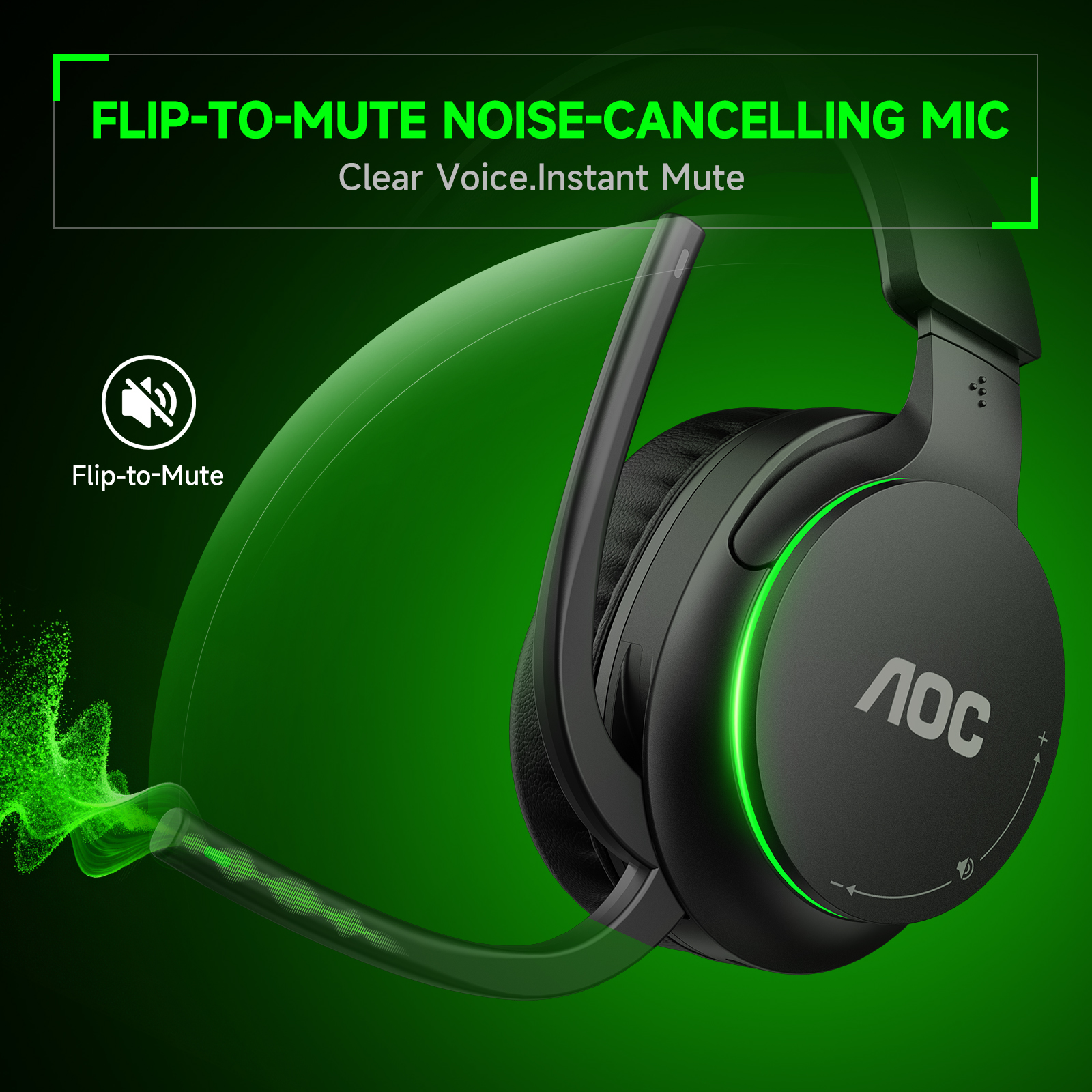 AOC Wireless Gaming Headset For Xbox Series X|S Black photo 8