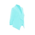 thumbnail image 3 of Women's Casual Fitted Blazer Draped Open Front with Ruched 3/4 Sleeves (S-3XL), 3 of 6
