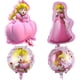 thumbnail image 4 of Globos de princesa Peach con temática de Mario rosa, globos decorativos para fiesta, globos de aluminio de 32 pulgadas, globos con números de dibujos animados para cumpleaños, 4 of 5