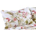 thumbnail image 2 of Marina Decoration Rich Printed Stitching Coverlet Bedspread Ultra Soft Summer Quilt Set with Quilted Shams, Butterfly and Flower Pattern Pink Green Red Color, 2 of 6
