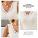 thumbnail image 3 of Blusa sin mangas de verano con cuello en V de encaje para mujer, cómoda, a la moda, para fiesta de viaje y cita diaria, 3 of 6