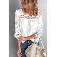 thumbnail image 2 of ABPHQTO Blusa Ahuecada Con Ribete De Ganchillo Verde Drak Verde Blanco De Mujer, 2 of 5