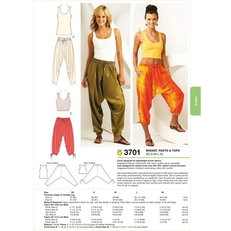 Kwik Sew Pattern Pants and Tops, (XS, S, M, L, XL)